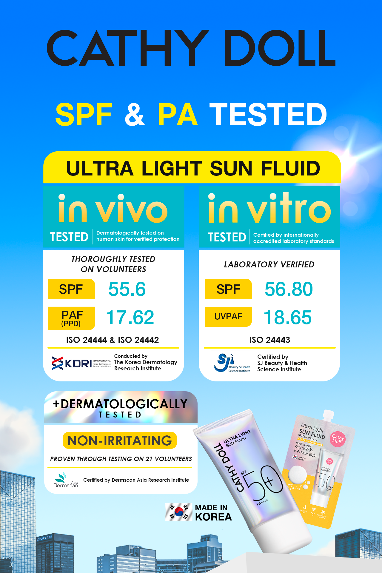 CATHY DOLL-ULTRA LIGHT SUN FLUID SPF50+PA++++