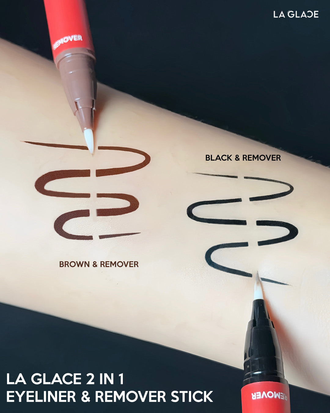 LA GLACE BLACK & BROWN EYELINER