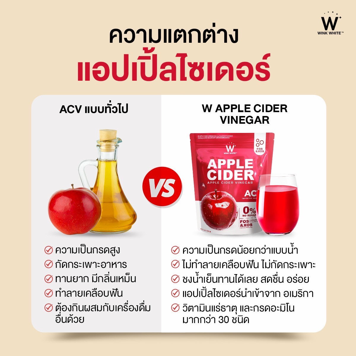 WINK WHITE- APPLE CIDER VINEAR
