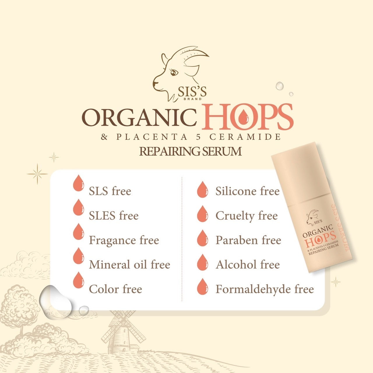 SIS'S - HOPS & PLACENTA 5 CERAMIDE REPAIRING SERUM