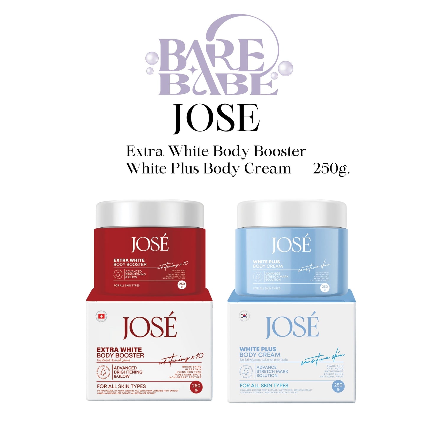 JOSÉ - WHITE PLUS BODY CREAM 250 g