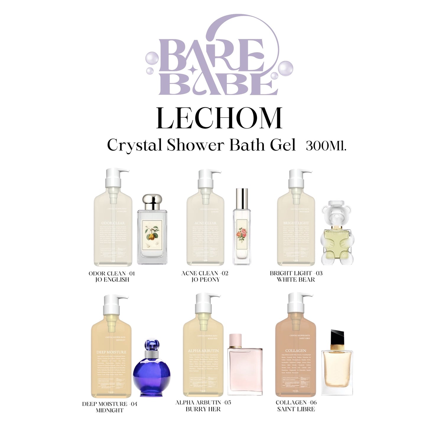 LE CHOM - CRYSTAL SHOWER BATH GEL