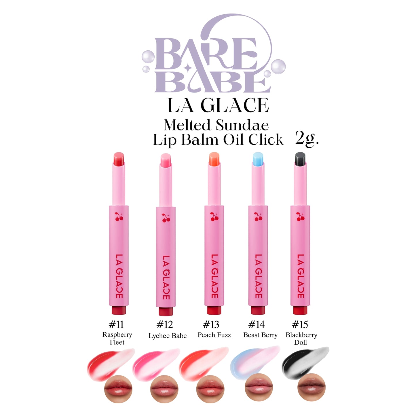 LA GLACE-MELTED SUNDAE LIP BALM OIL CLICK