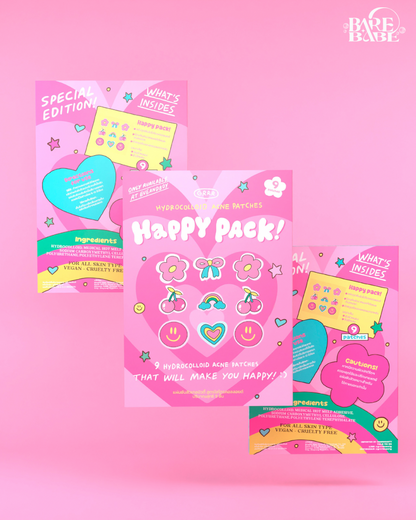 GRRR HYDROCOLLOID ACNE PATCHES 9 pcs : HAPPY PACK