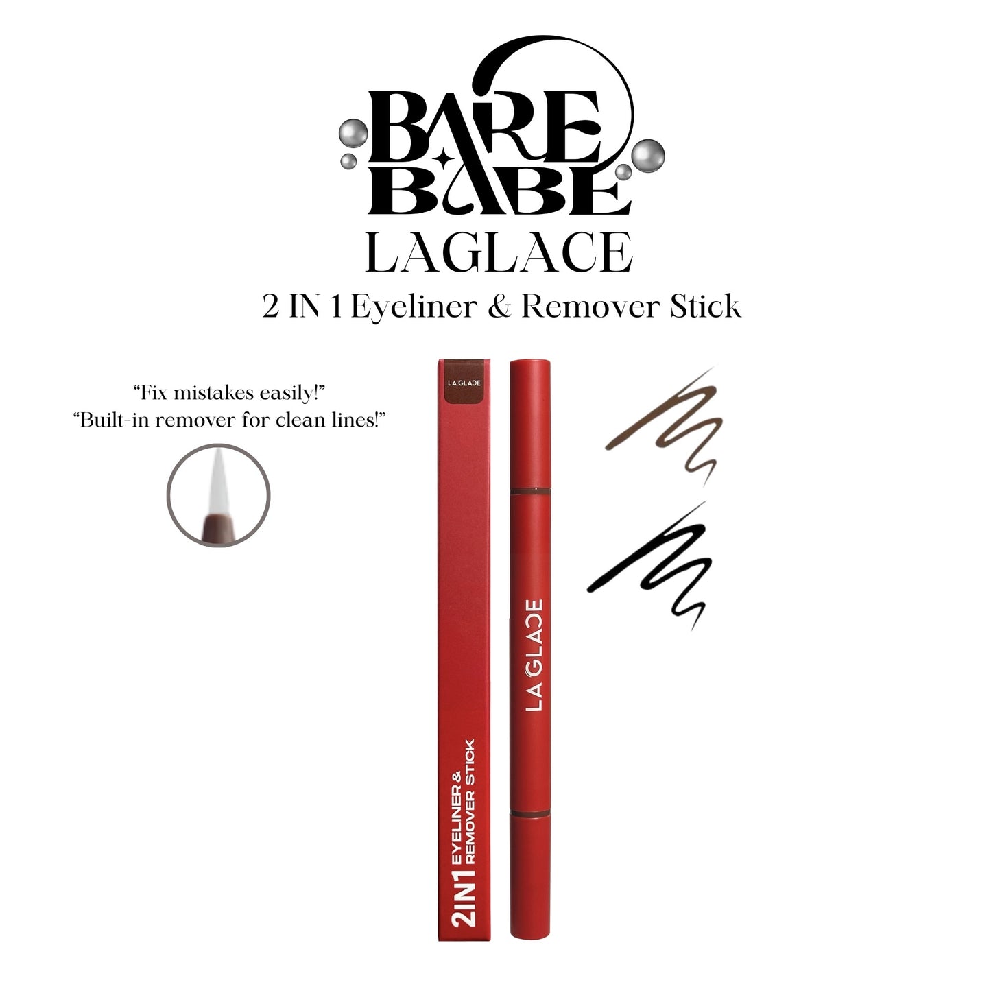LA GLACE BLACK & BROWN EYELINER