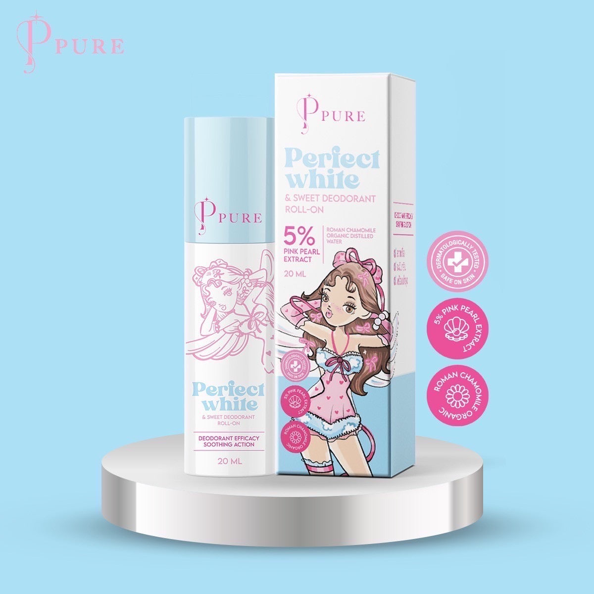 PURE - PERFECT WHITE & SWEET DEODORANT ROLL-ON