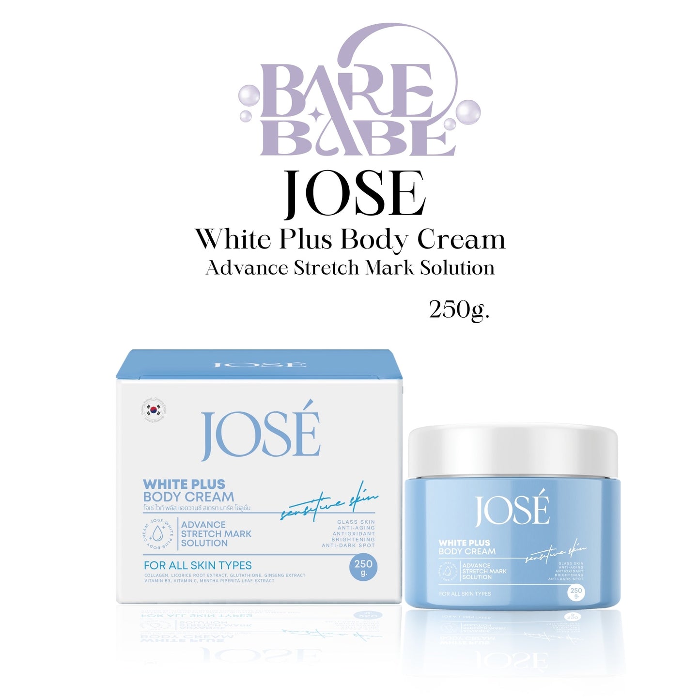 JOSÉ - WHITE PLUS BODY CREAM 250 g