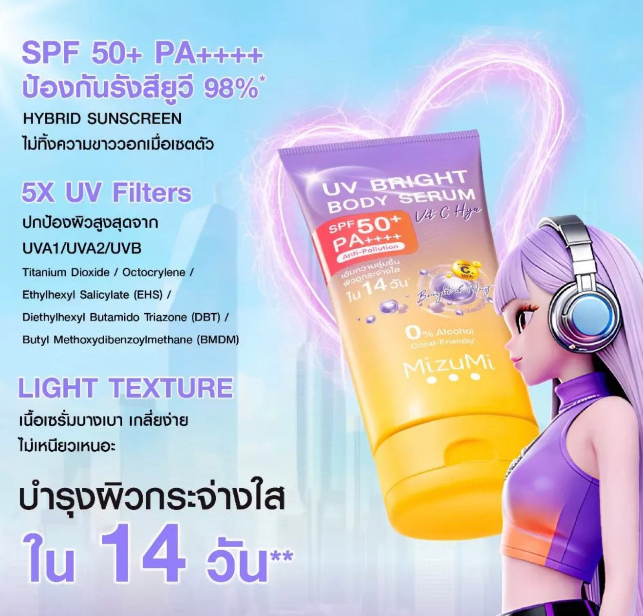 MIZUMI - UV BRIGHT SERUM ( BODY SUNSCREEN)