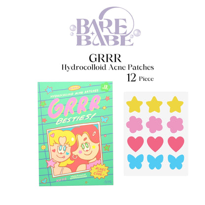 GRRR HYDROCOLLOID ACNE PATCHES 12 pcs: BESTIES