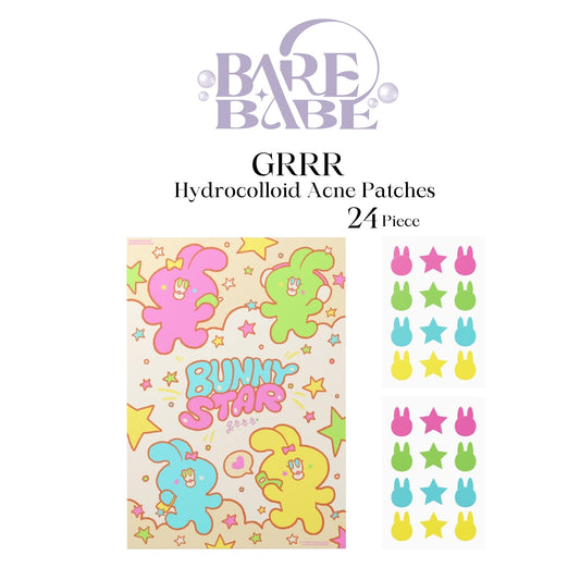 GRRR HYDROCOLLOID ACNE PATCHES : BUNNY STAR