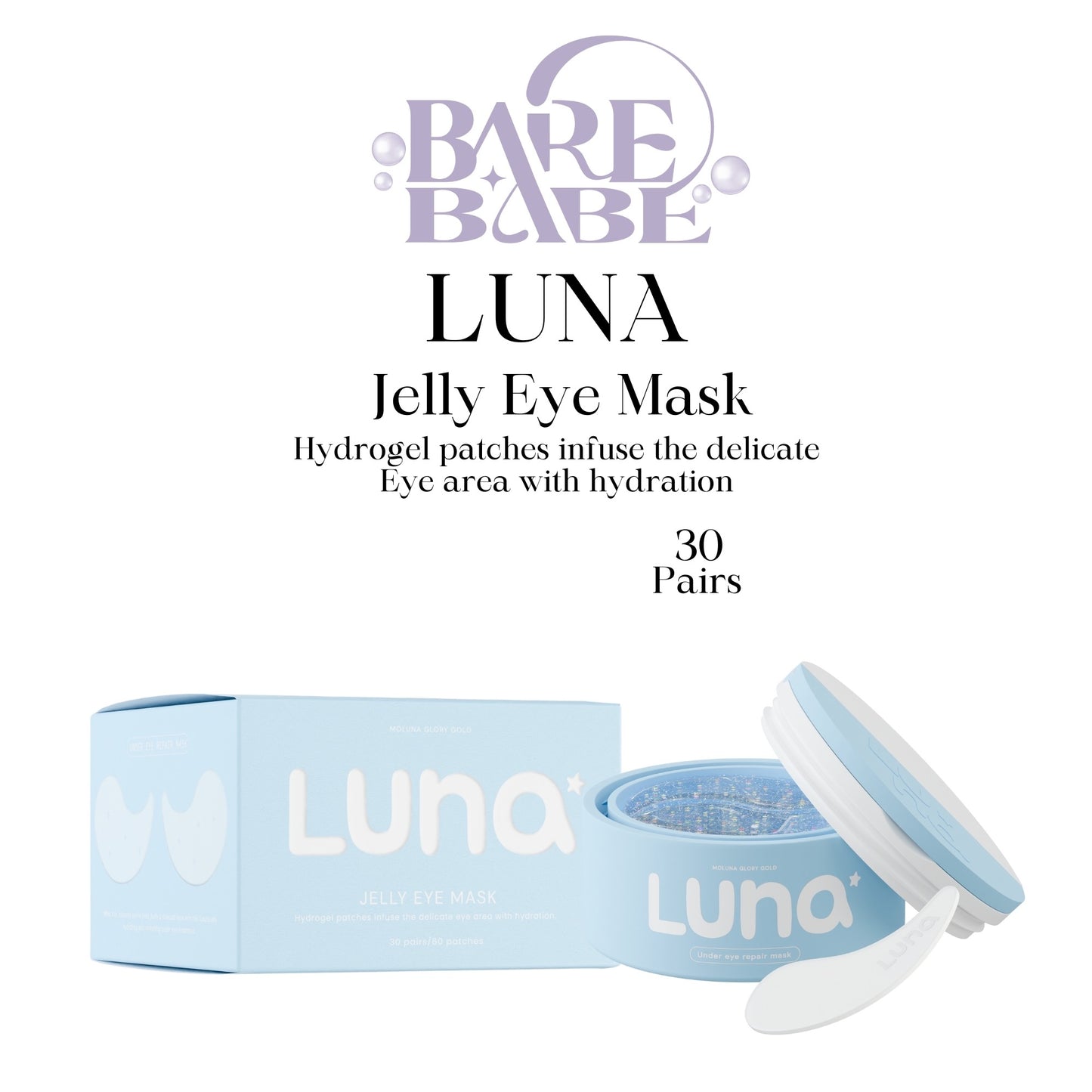 LUNA - JELLY EYE MASK ( 30 pairs)